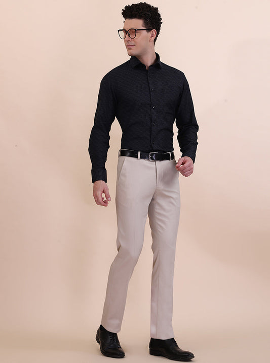 Grey Solid Slim Fit Formal Shirt | Greenfibre