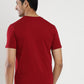Maroon Printed Slim Fit T-Shirt | Greenfibre