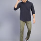 Olive Green Solid Super Slim Fit Casual Trouser | Greenfibre