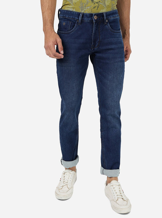 Denim Blue Washed Narrow Fit Jeans | Greenfibre