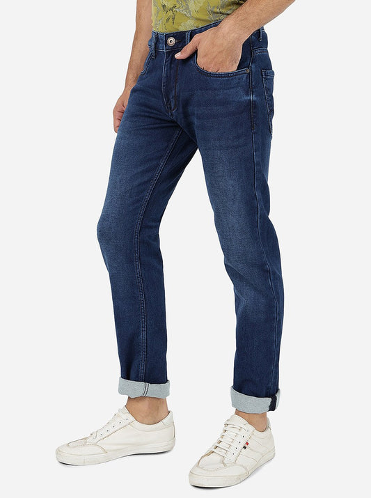 Denim Blue Washed Narrow Fit Jeans | Greenfibre