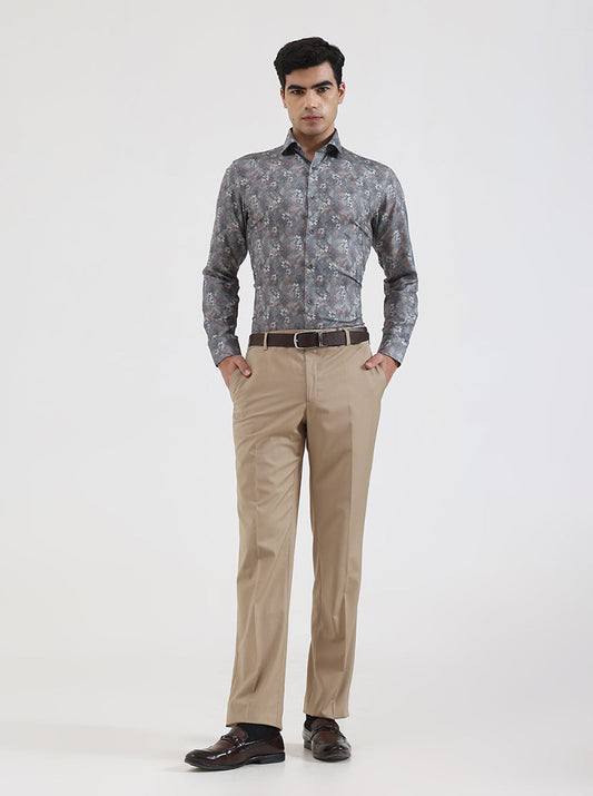 Green Printed Slim Fit Party Wear Shirt | Greenfibre