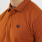 Orange Solid Slim Fit Polo T-Shirt | Greenfibre
