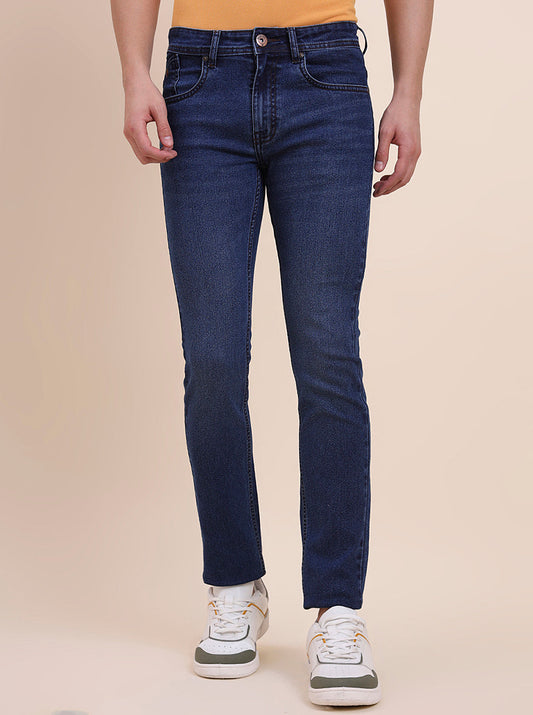 Light Indigo Solid Narrow Fit Jeans | Greenfibre