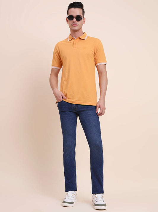 Light Indigo Solid Narrow Fit Jeans | Greenfibre