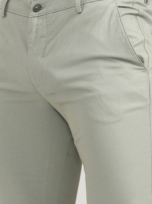Pista Green Solid Super Slim Fit Casual Trouser | Greenfibre