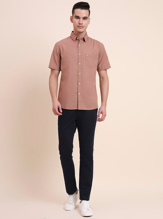 Chocolaty Solid Slim Fit Casual Shirt | Greenfibre