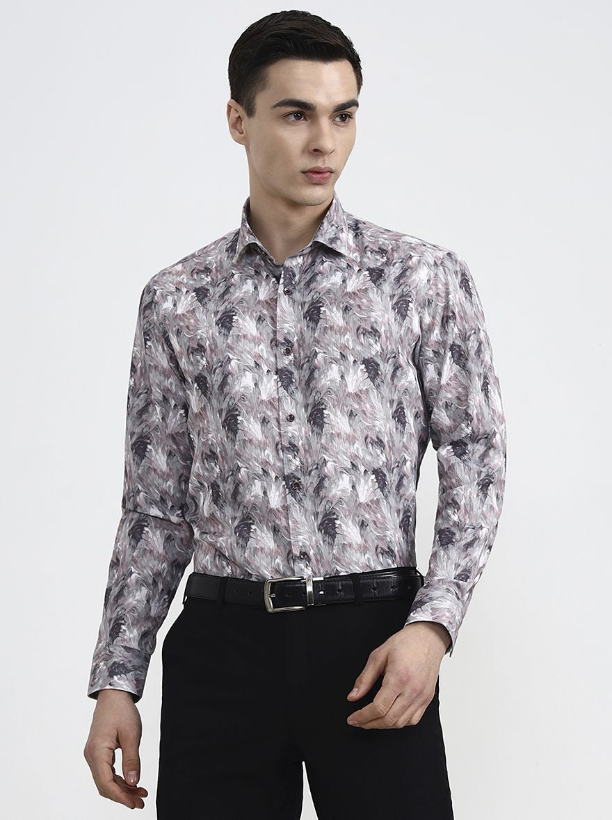 Multicolor Printed Slim Fit Party Wear Shirt | Greenfibre