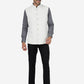 White Solid Regular Fit Bandhgala Jacket | Greenfibre