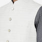White Solid Regular Fit Bandhgala Jacket | Greenfibre