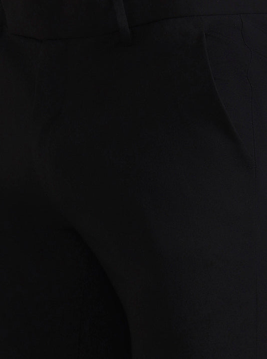 Brown Solid Slim Fit Formal Trouser | Greenfibre