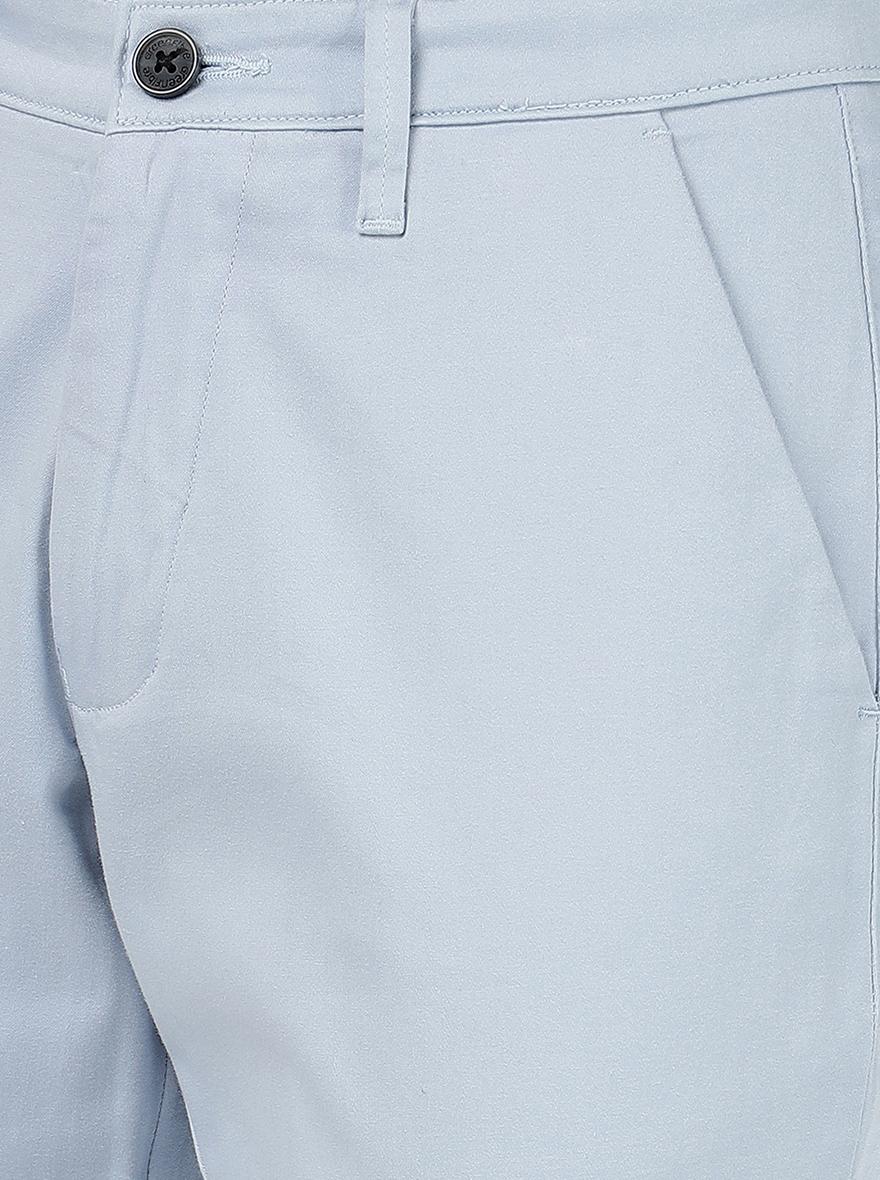 Smoke Grey Solid Neo Fit Casual Trouser | Greenfibre