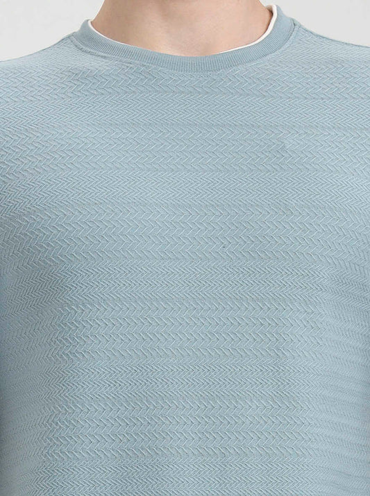 Mint Green Solid Slim Fit T-Shirt | Greenfibre