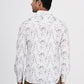White Printed Slim Fit Casual Shirt | Greenfibre