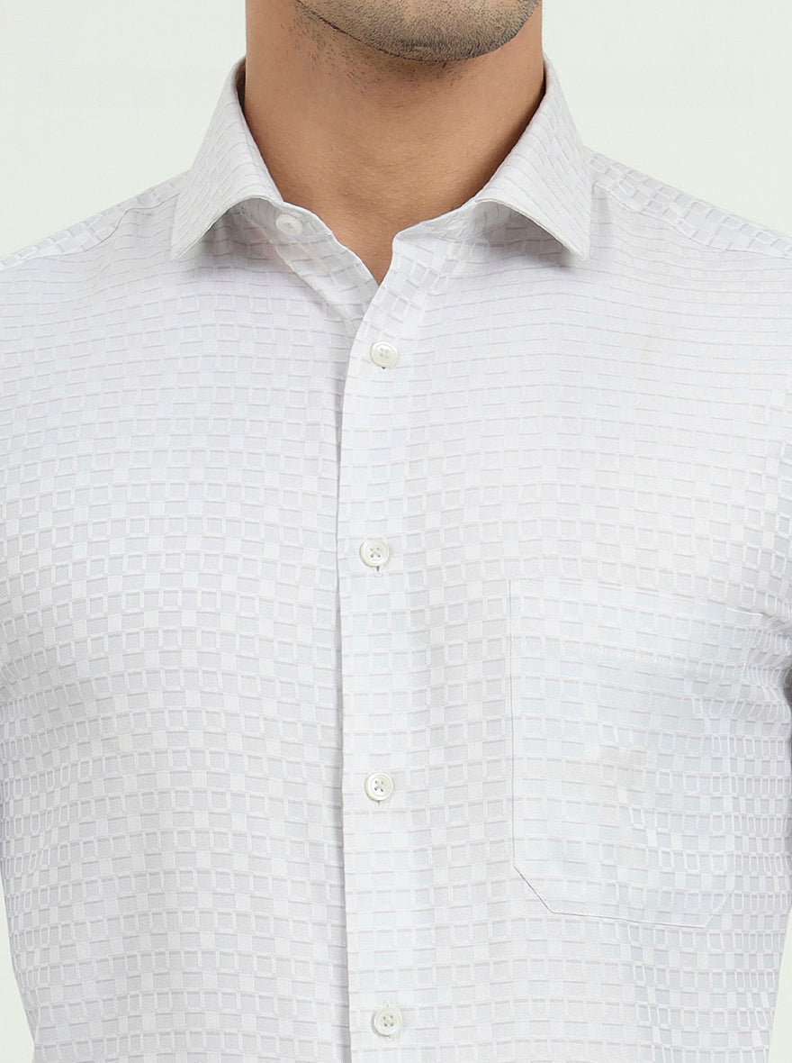 Grey Solid Slim Fit Formal Shirt | Greenfire