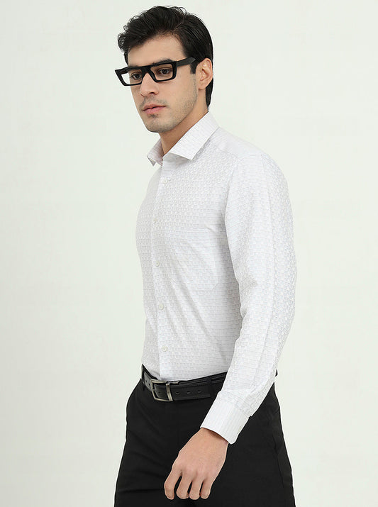 Grey Solid Slim Fit Formal Shirt | Greenfire