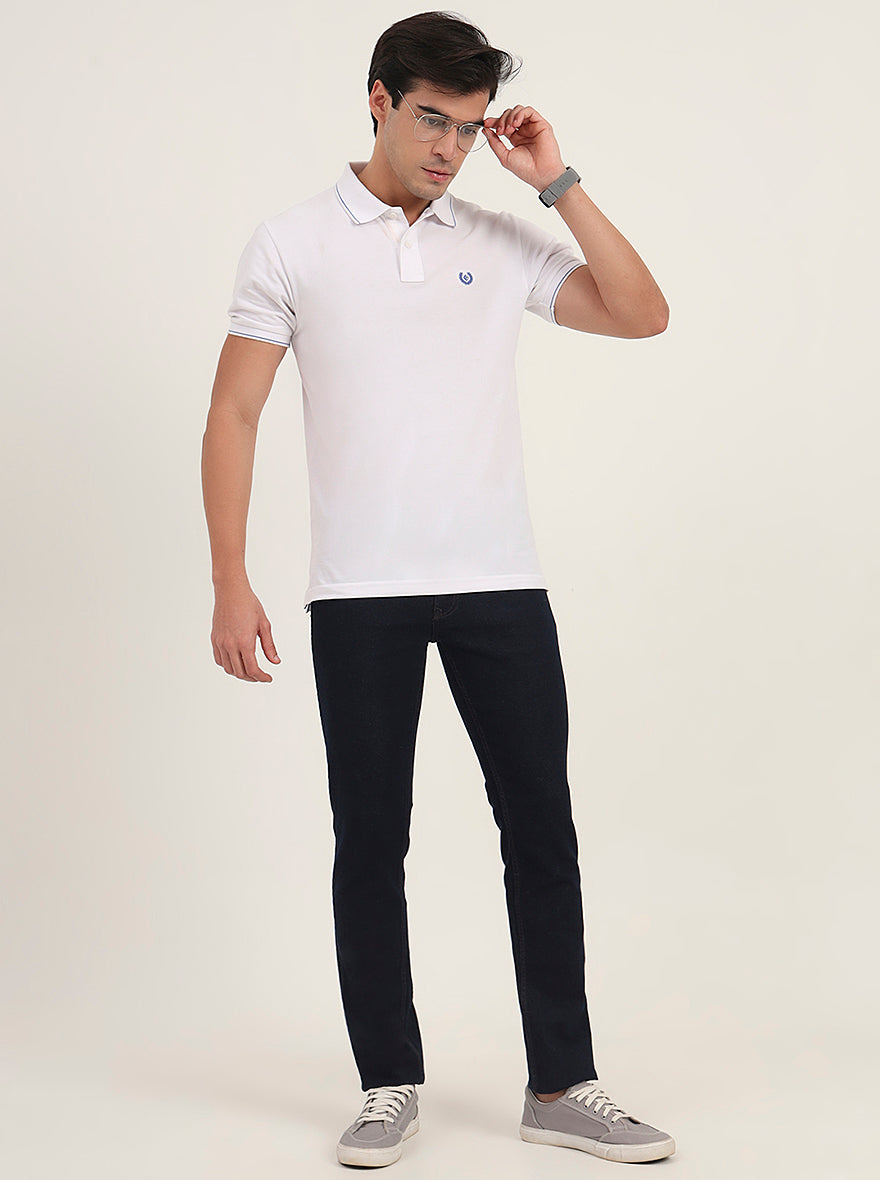 Raw Blue Washed Narrow Fit Jeans | Greenfibre