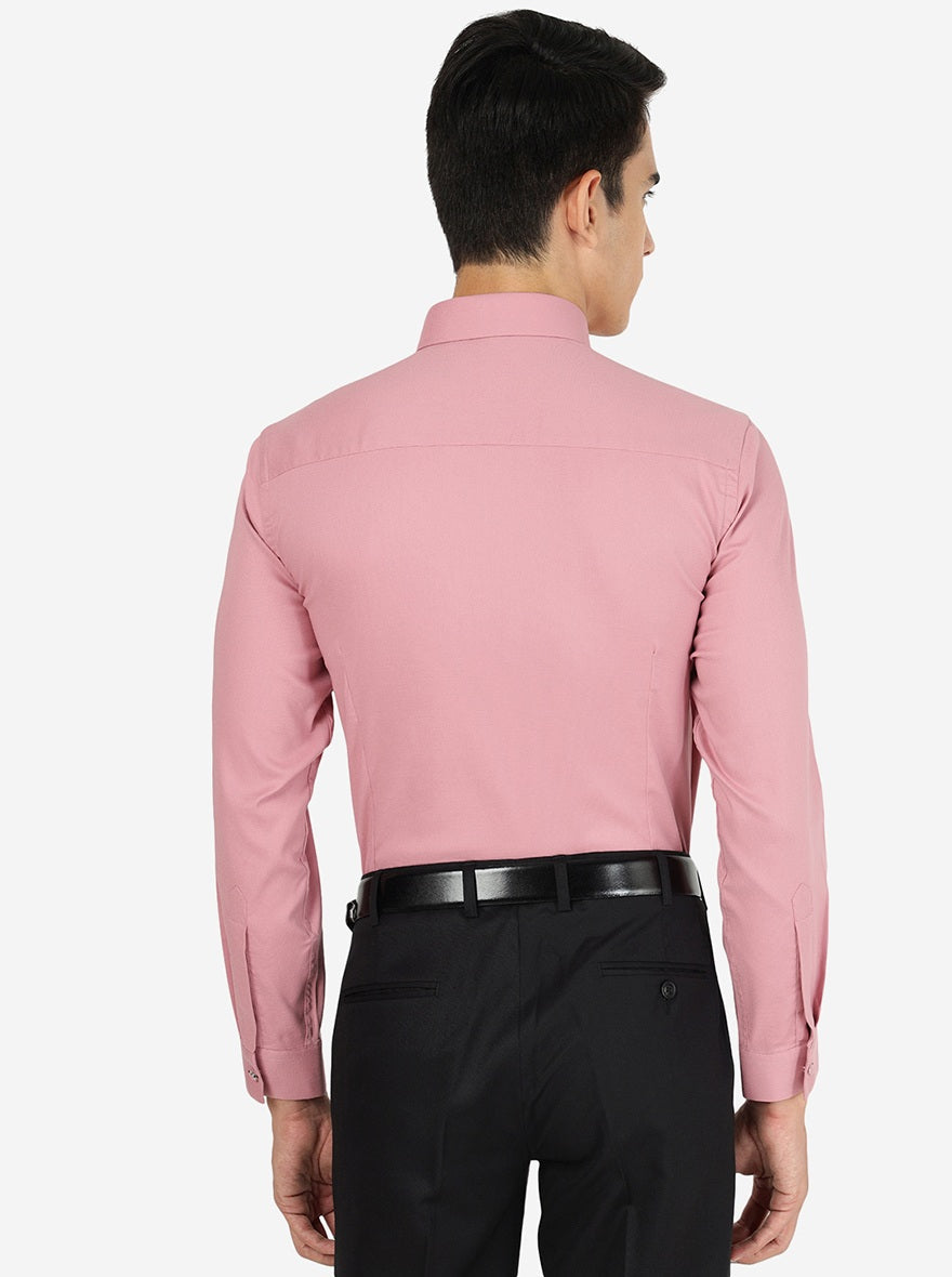 Pink Solid Slim fit Party Wear Shirt | Greenfibre