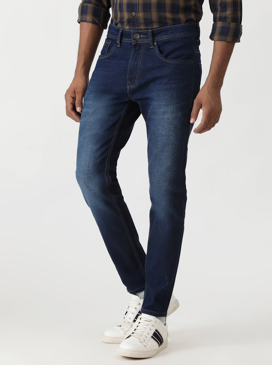Indigo Blue Washed Urban Fit Jeans | Greenfibre