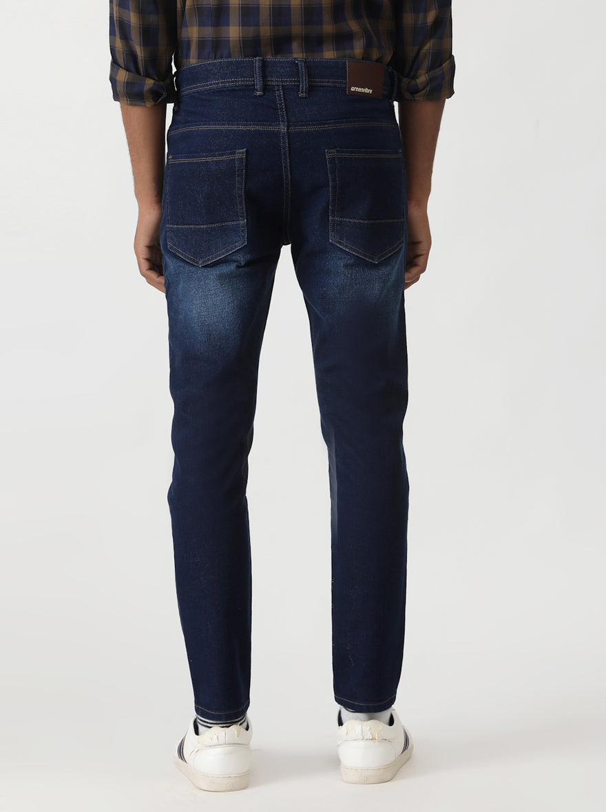 Indigo Blue Washed Urban Fit Jeans | Greenfibre