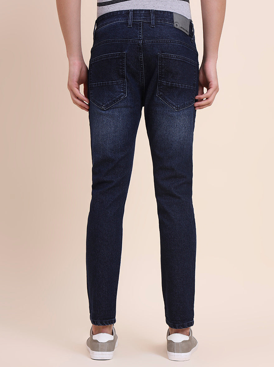 Indigo Blue Washed Urban Fit Jeans | Greenfibre