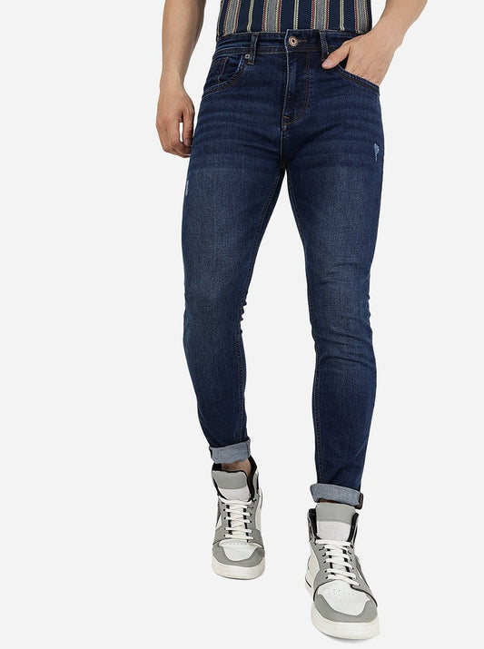 Blue Solid Urban Fit Jeans | Greenfibre