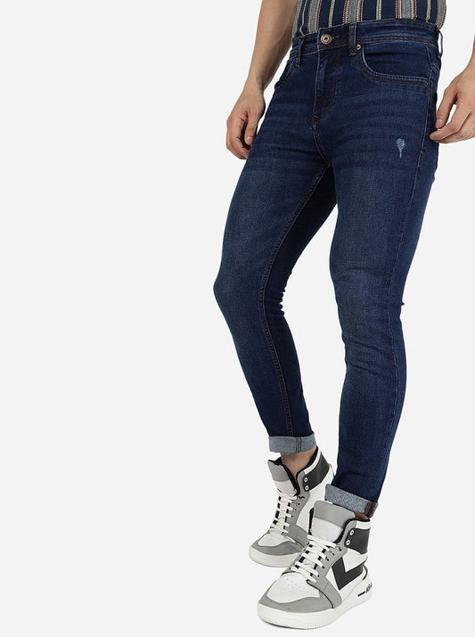 Blue Solid Urban Fit Jeans | Greenfibre