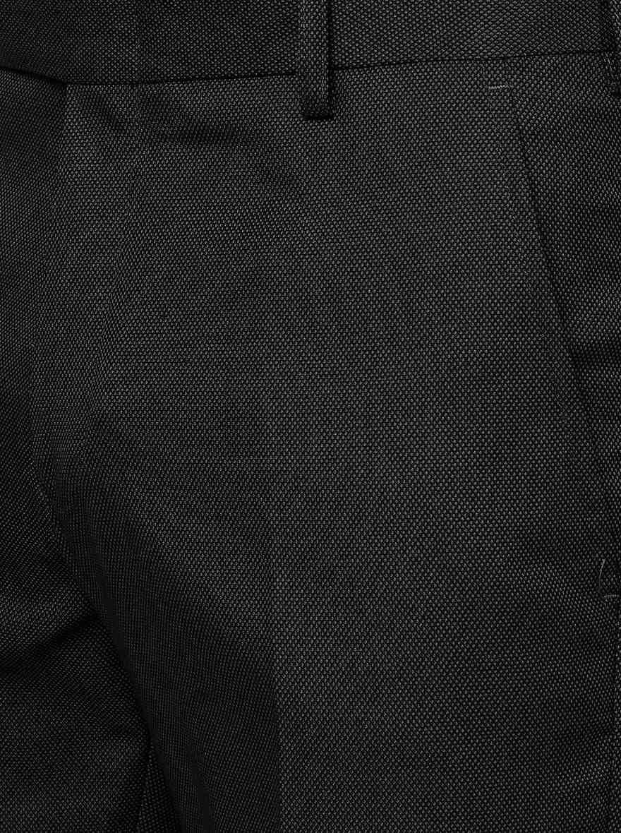 Black Solid Super Slim Fit Formal Trouser | Greenfibre