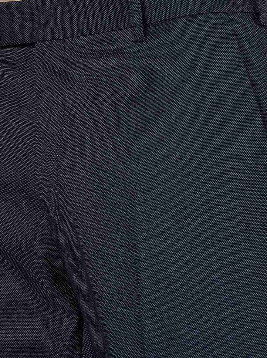 Blue Solid Super Slim Fit Formal Trouser | Greenfibre