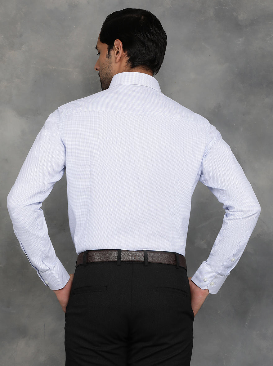 White Checked Slim Fit Formal Shirt | GreenFibre