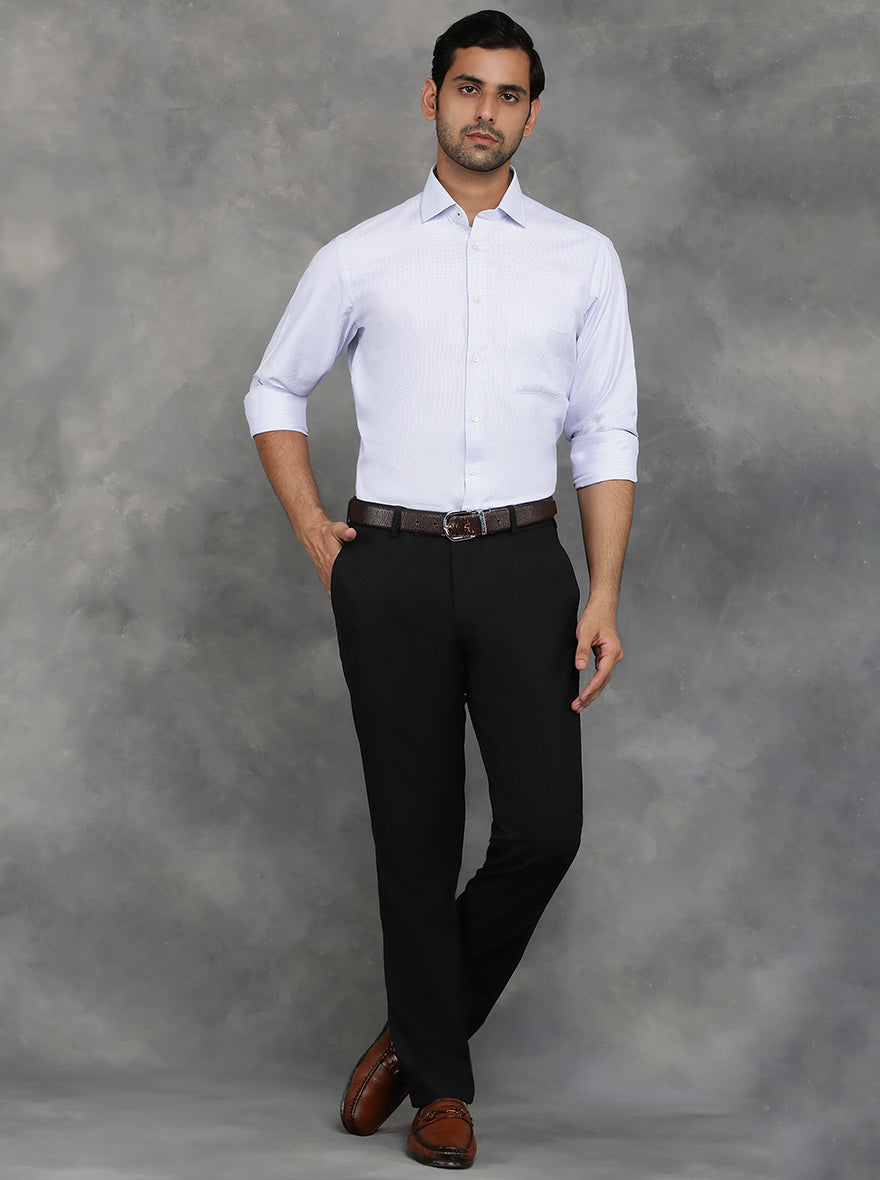 White Checked Slim Fit Formal Shirt | GreenFibre