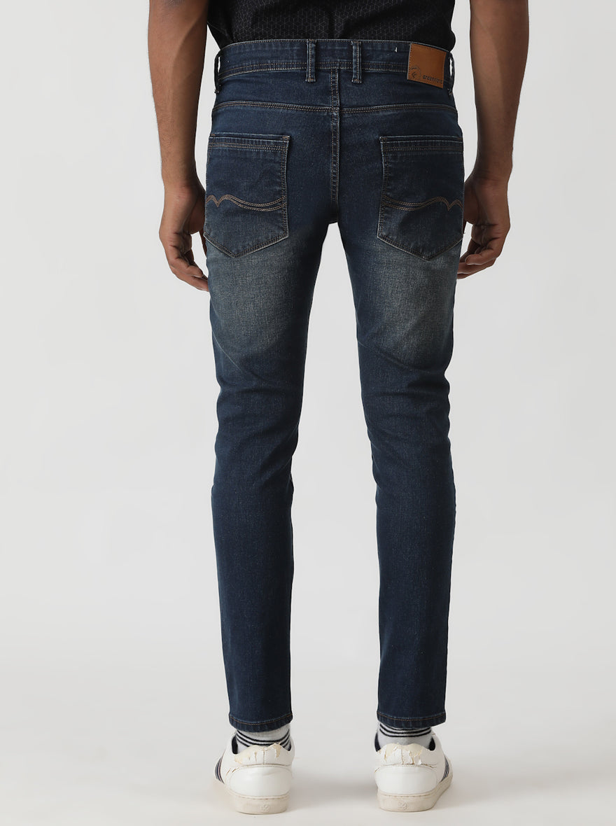 Indigo Blue Washed Urban Fit Jeans | Greenfibre