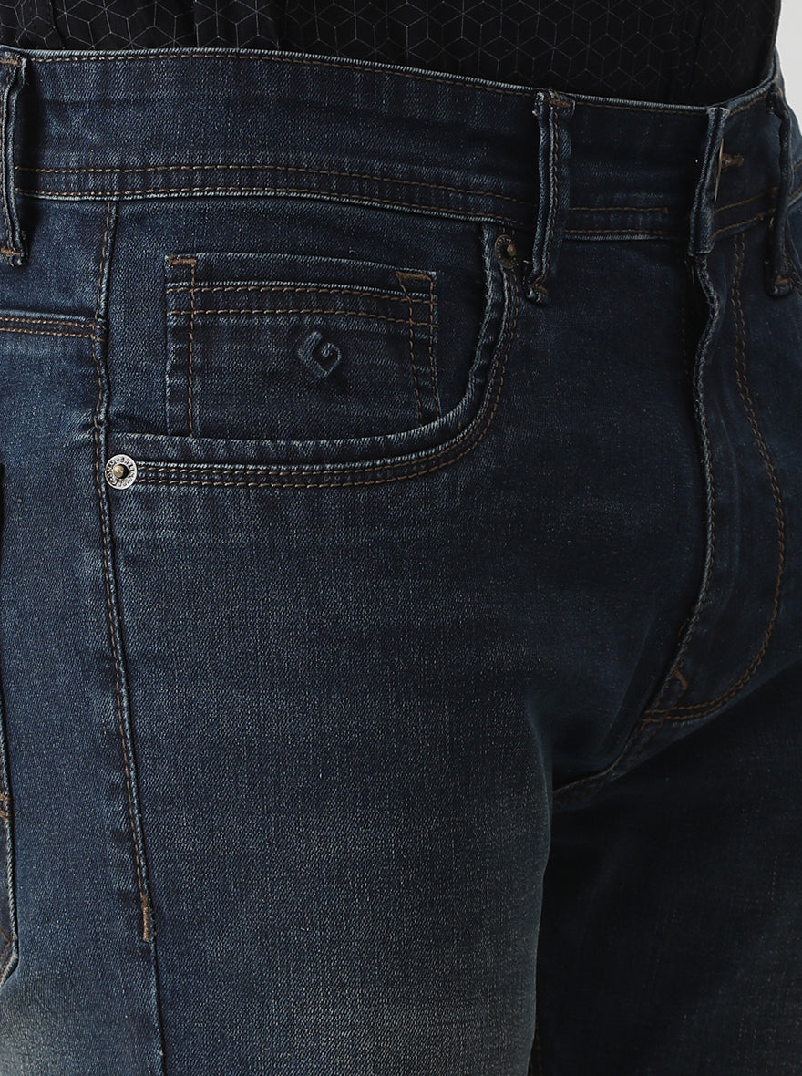 Indigo Blue Washed Urban Fit Jeans | Greenfibre