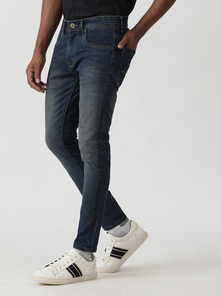 Indigo Blue Washed Urban Fit Jeans | Greenfibre