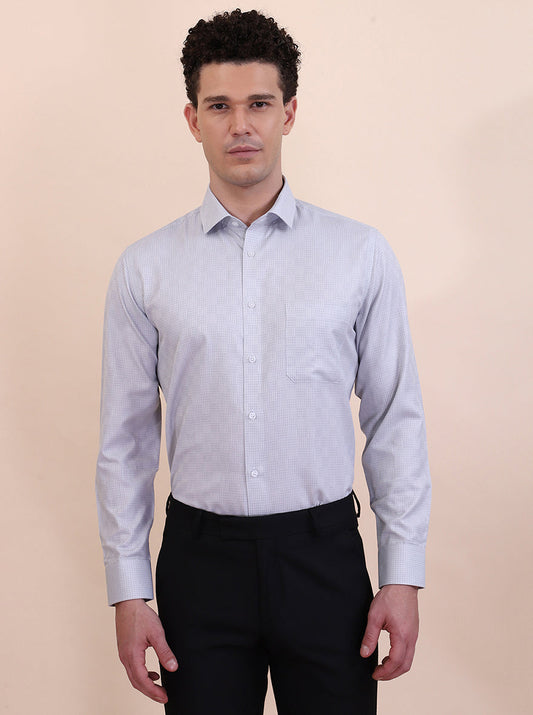 Grey Washed Slim Fit Formal Shirt | Greenfibre