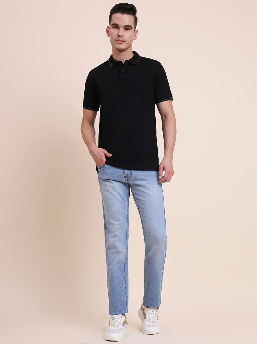 Light Blue Washed Narrow Fit Jeans | Greenfibre