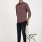 Brown Checked Smart Fit Semi Casual Shirt | Greenfibre