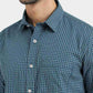Blue Checked Smart Fit Semi Casual Shirt | Greenfibre