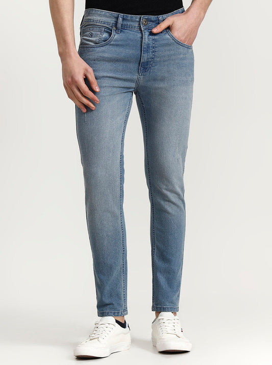 Light Blue Washed Urban Fit Jeans | Greenfibre