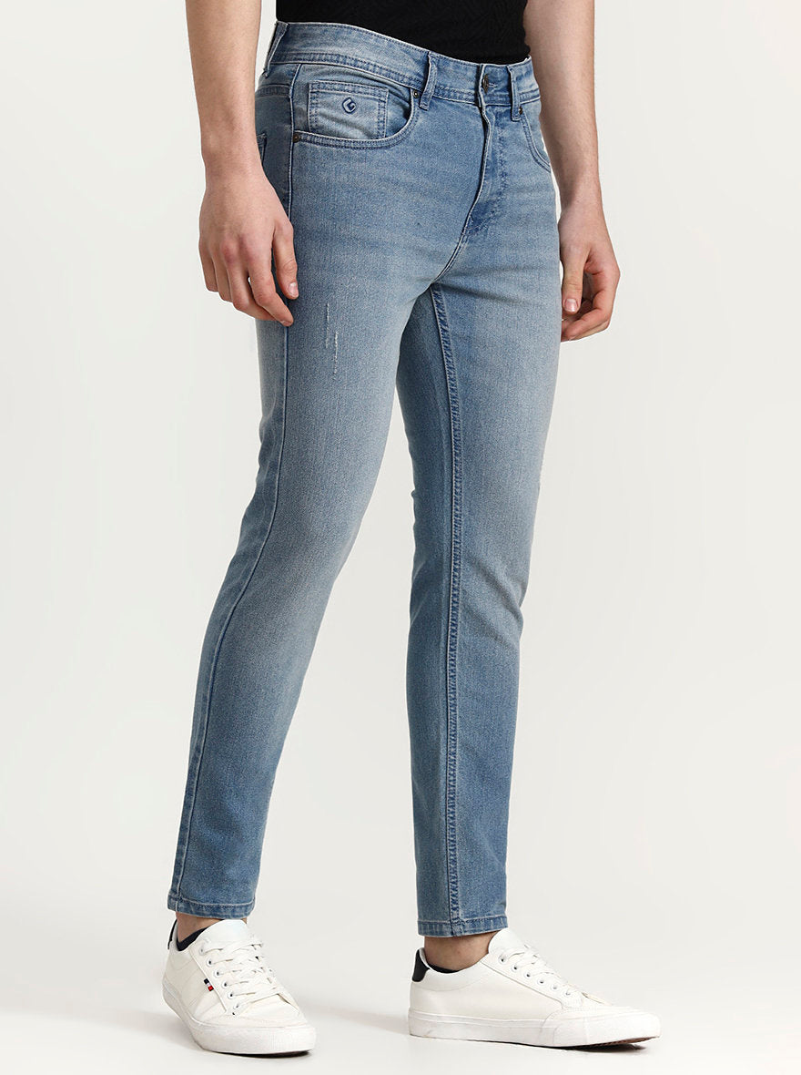 Light Blue Washed Urban Fit Jeans | Greenfibre