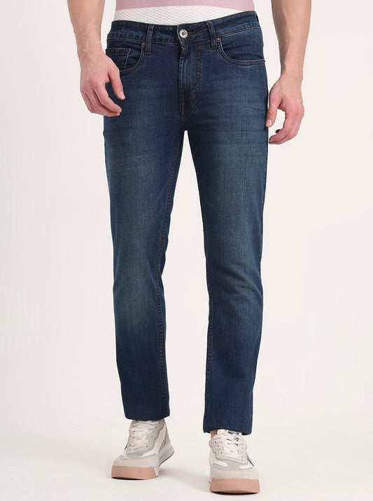 Dark Indigo Washed Narrow Fit Jeans | Greenfibre