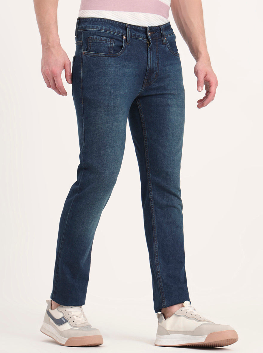 Dark Indigo Washed Narrow Fit Jeans | Greenfibre