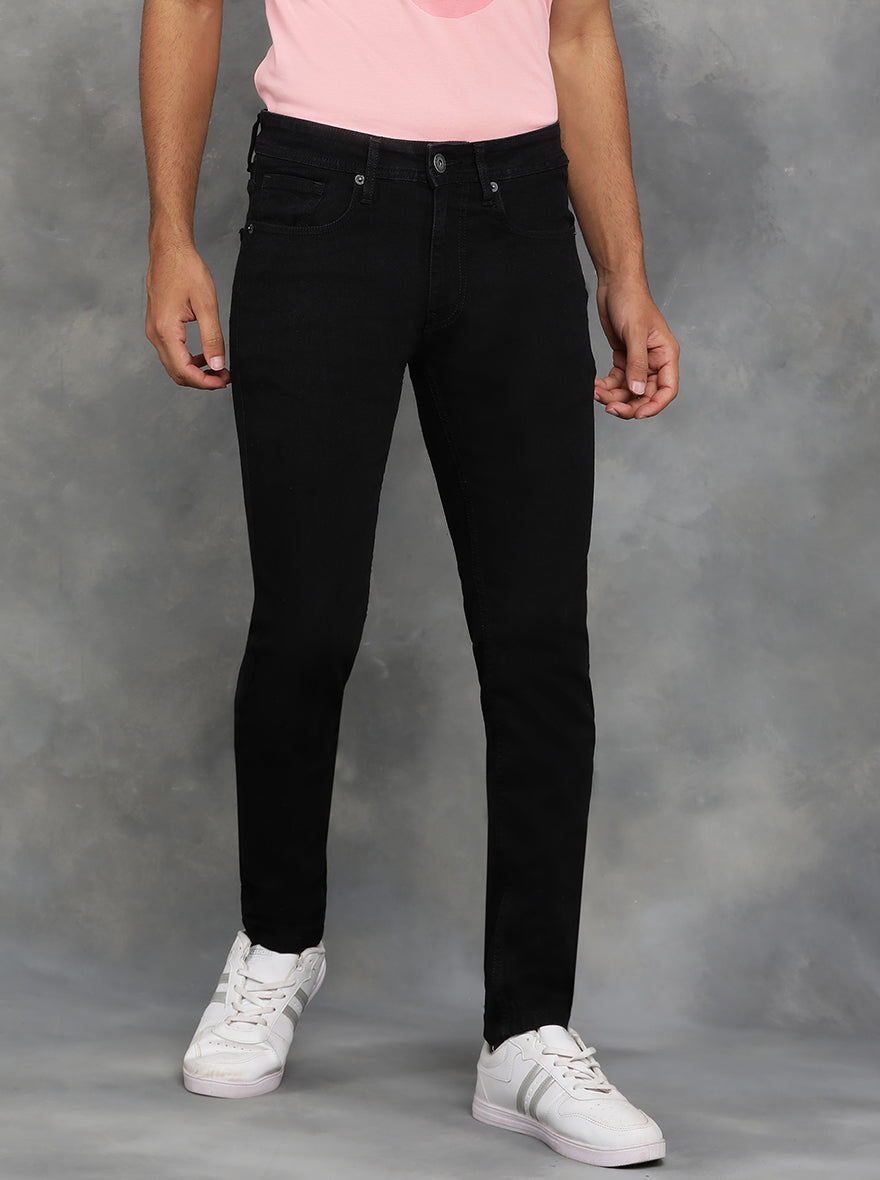 Black Solid Slim Fit Jeans | GreenFibre