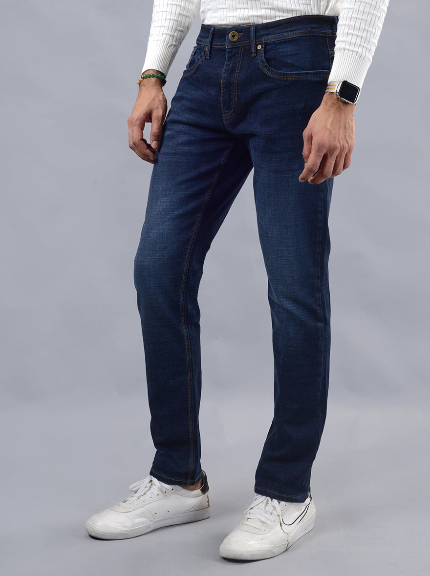 Blue Washed Slim Fit Jeans | JadeBlue