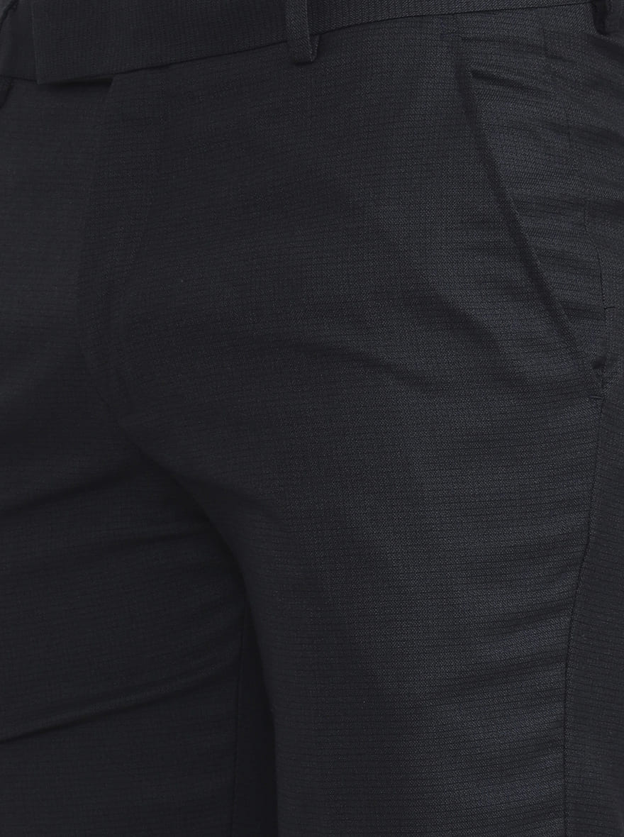 Blue Checked Super Slim Fit Formal Trouser | Greenfibre