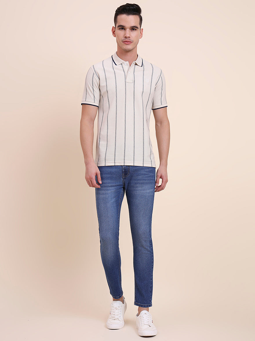 Mid Blue Washed Urban Fit Jeans | Greenfibre