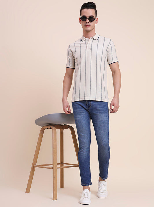 Mid Blue Washed Urban Fit Jeans | Greenfibre