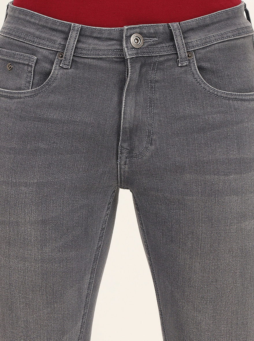 Mid Grey Washed Slim Fit Jeans | Greenfibre