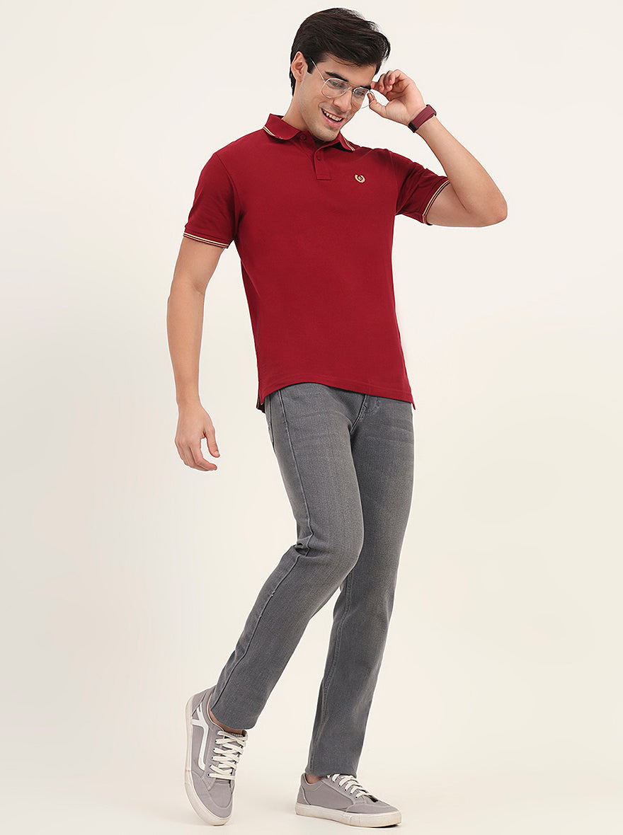 Mid Grey Washed Slim Fit Jeans | Greenfibre