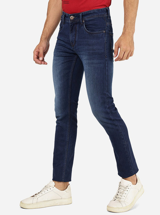 Mid Blue Washed Narrow Fit Jeans | Greenfibre